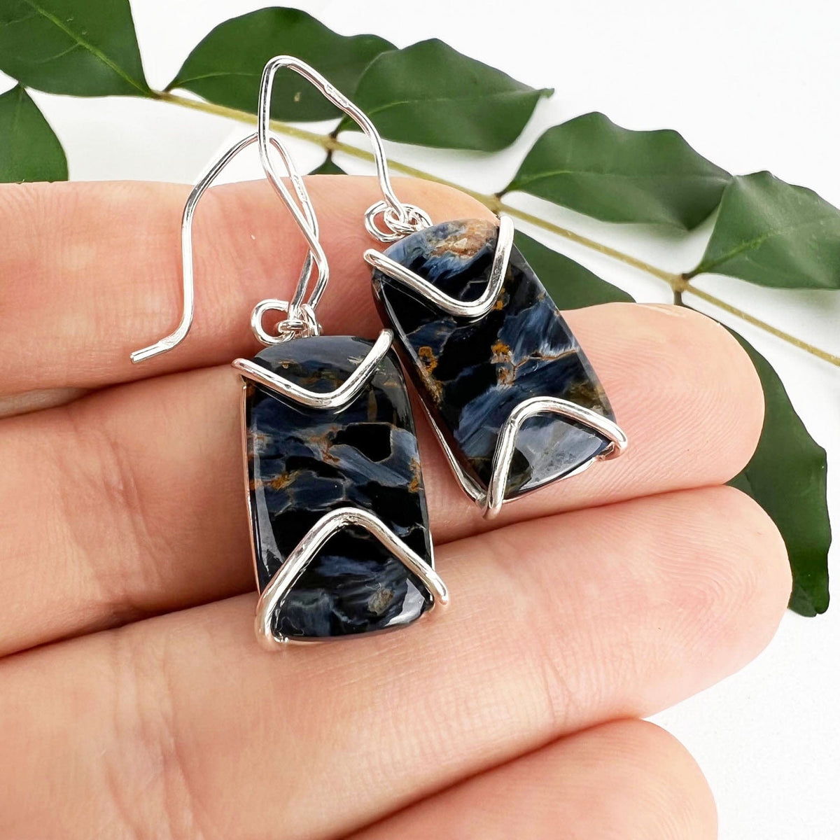Pietersite Point Earrings - Mettle by Abby