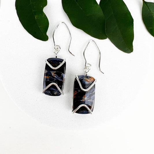 Pietersite Point Earrings - Mettle by Abby