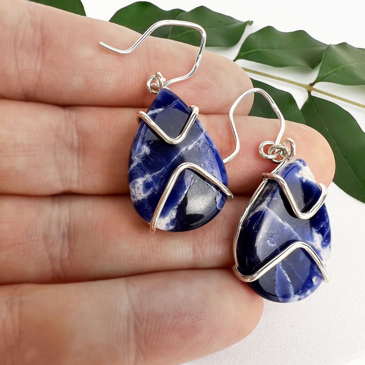Sodalite Point Earrings - Mettle by Abby