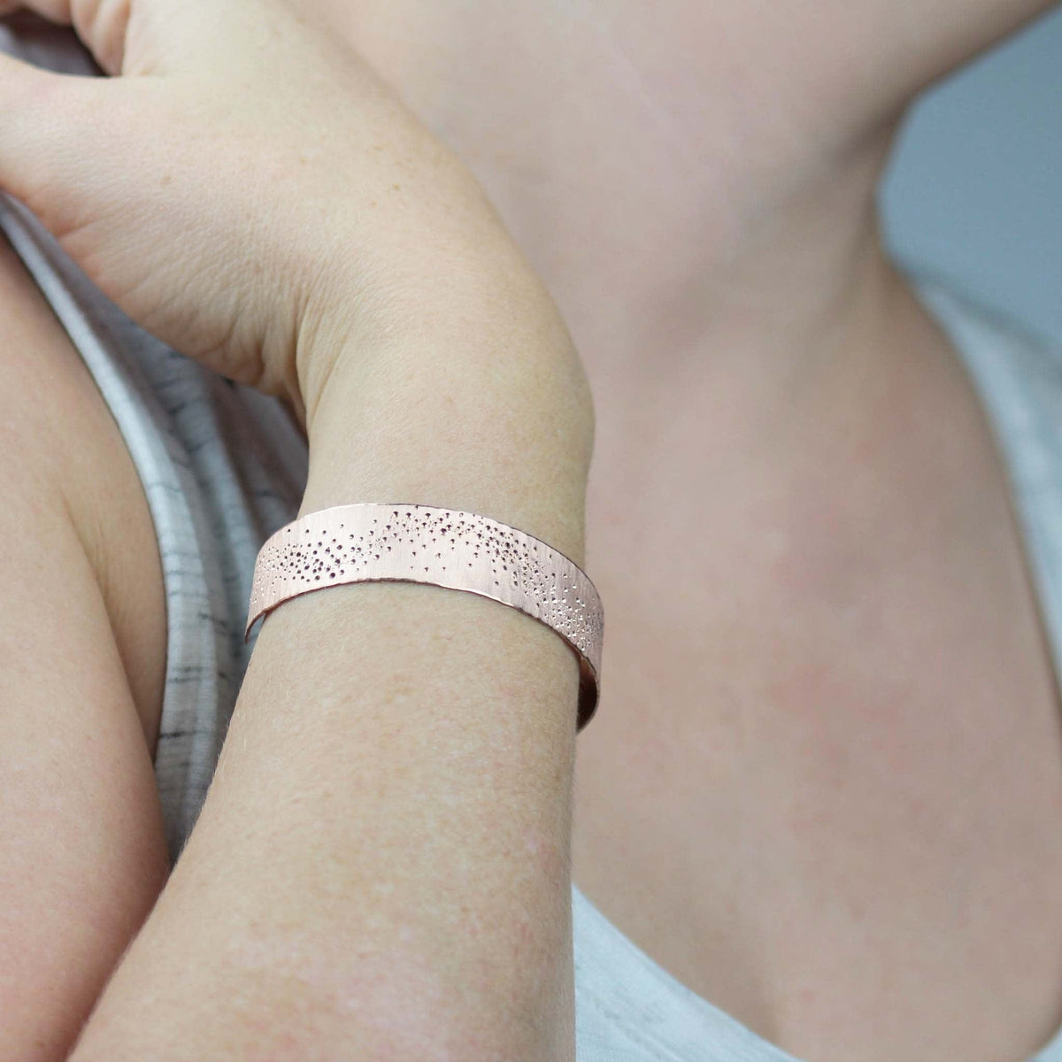 Stardust Cuff Bracelet 14k Yellow Gold - Mettle by Abby