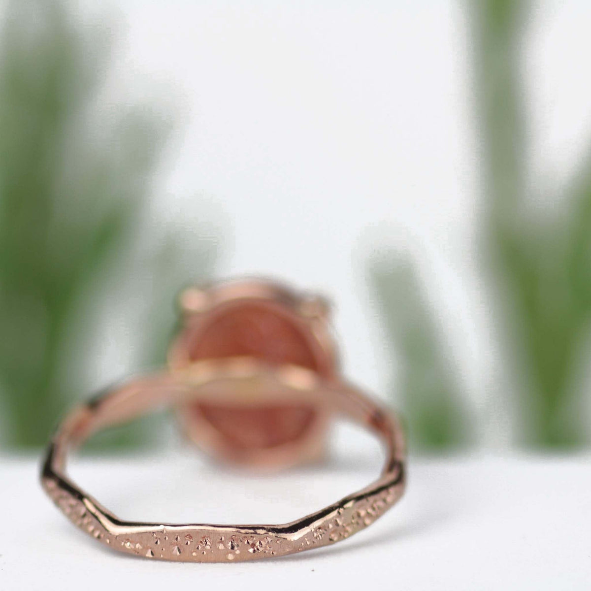 Stardust Sunstone Ring 14k Rose Gold - Mettle by Abby