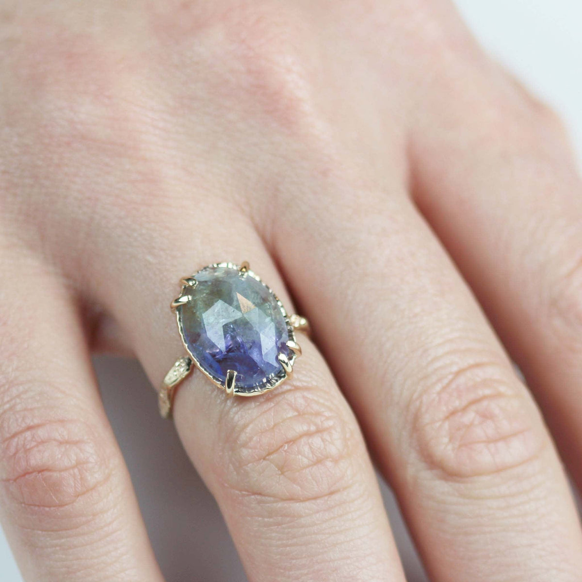 Tanzanite Stardust Ring 14k Yellow Gold - Mettle by Abby